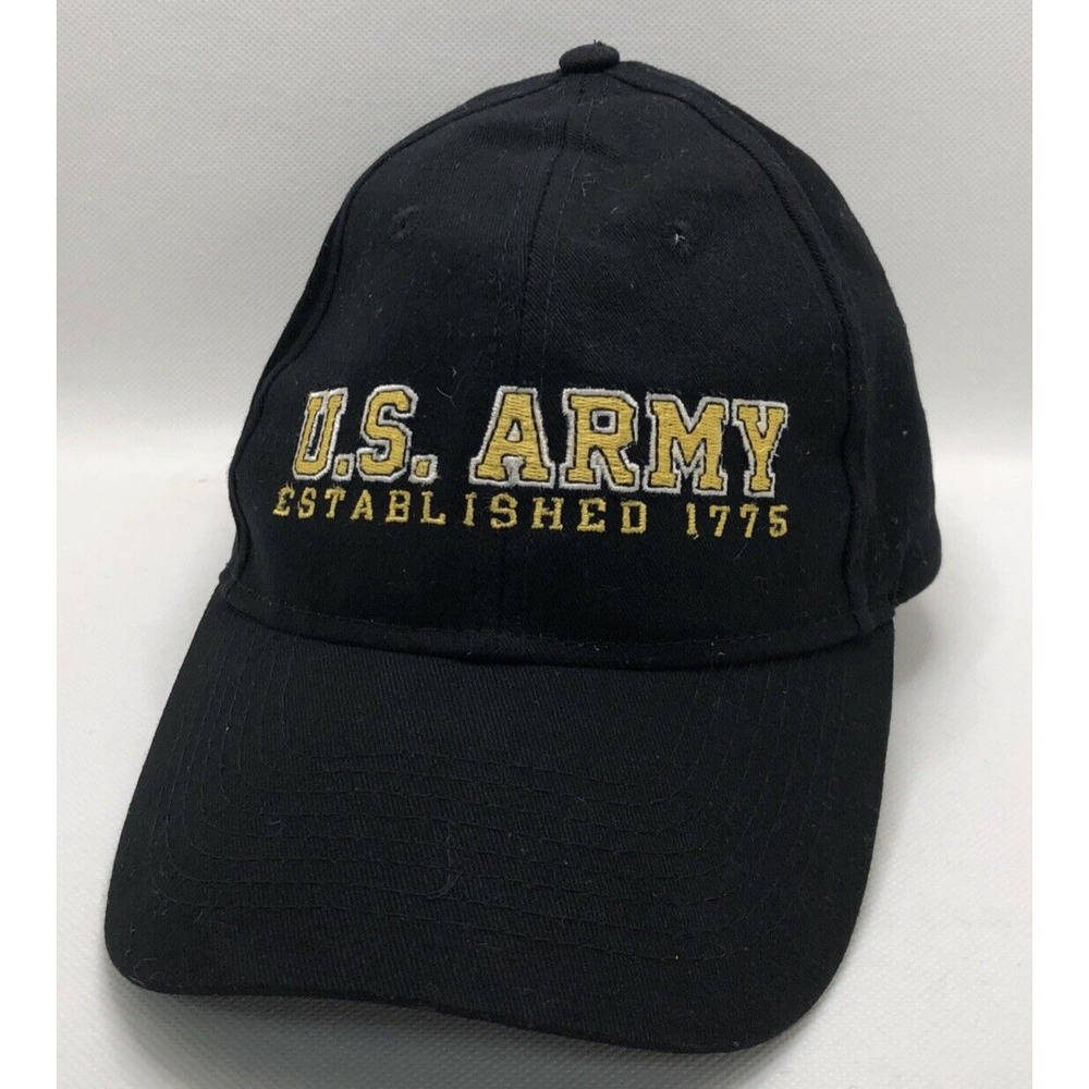 U. S. Army Black & Gold Est. 1775 Adjustable Hat Cap